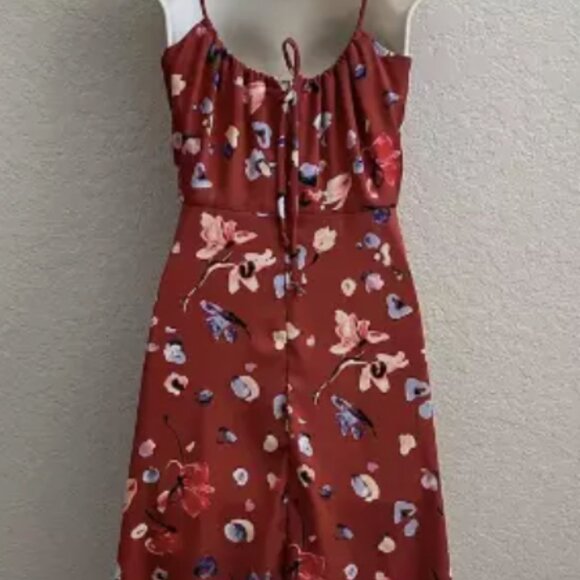 Hutch Dresses & Skirts - Hutch Fit & Flare Brown Floral Sleeveless Midi Dress Women 0